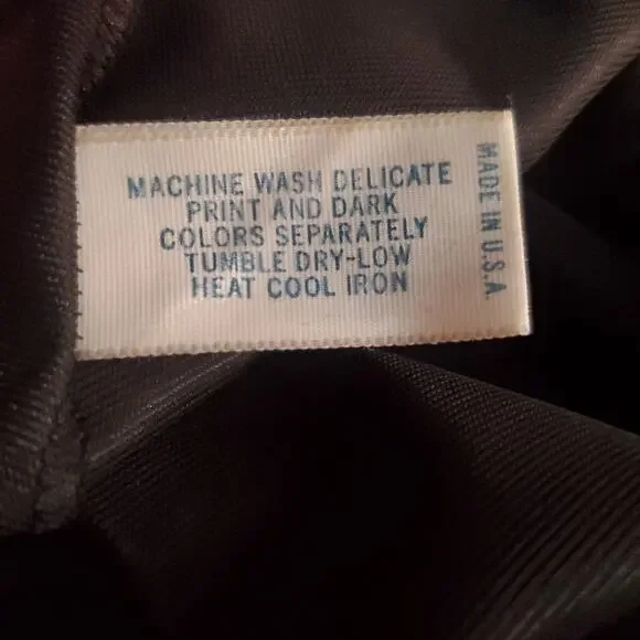 vtg VANITY FAIR Long Half Slip Skirt BLACK SATIN MAXI Nylon Lingerie USA MEDIUM - Picture 6 of 6